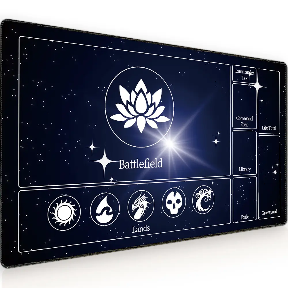 Board Game Card Mat, 3mm Gaming Mouse Pad, Premium Multipurpose Mousepad, Starry Sky Pattern, Magic: the Gathering, Collectible Card Game Mat, Non-Slip Base, Suitable for Card Games