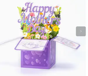 3D Pop-up Mother's Day Card - Happy Mother's Day Pop-up Bouquet Card with Envelope. Mother's Day 3D Welcome Card. Gift for wife, mother, aunt, cousin, or any woman.