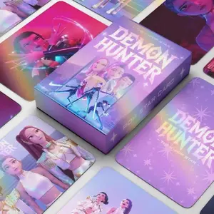 K-POP Demon Hunter Girl Group Holographic Cards - 55-Pieces Anime Collectible Set for Fans of K-POP Merch/Trading Card Games