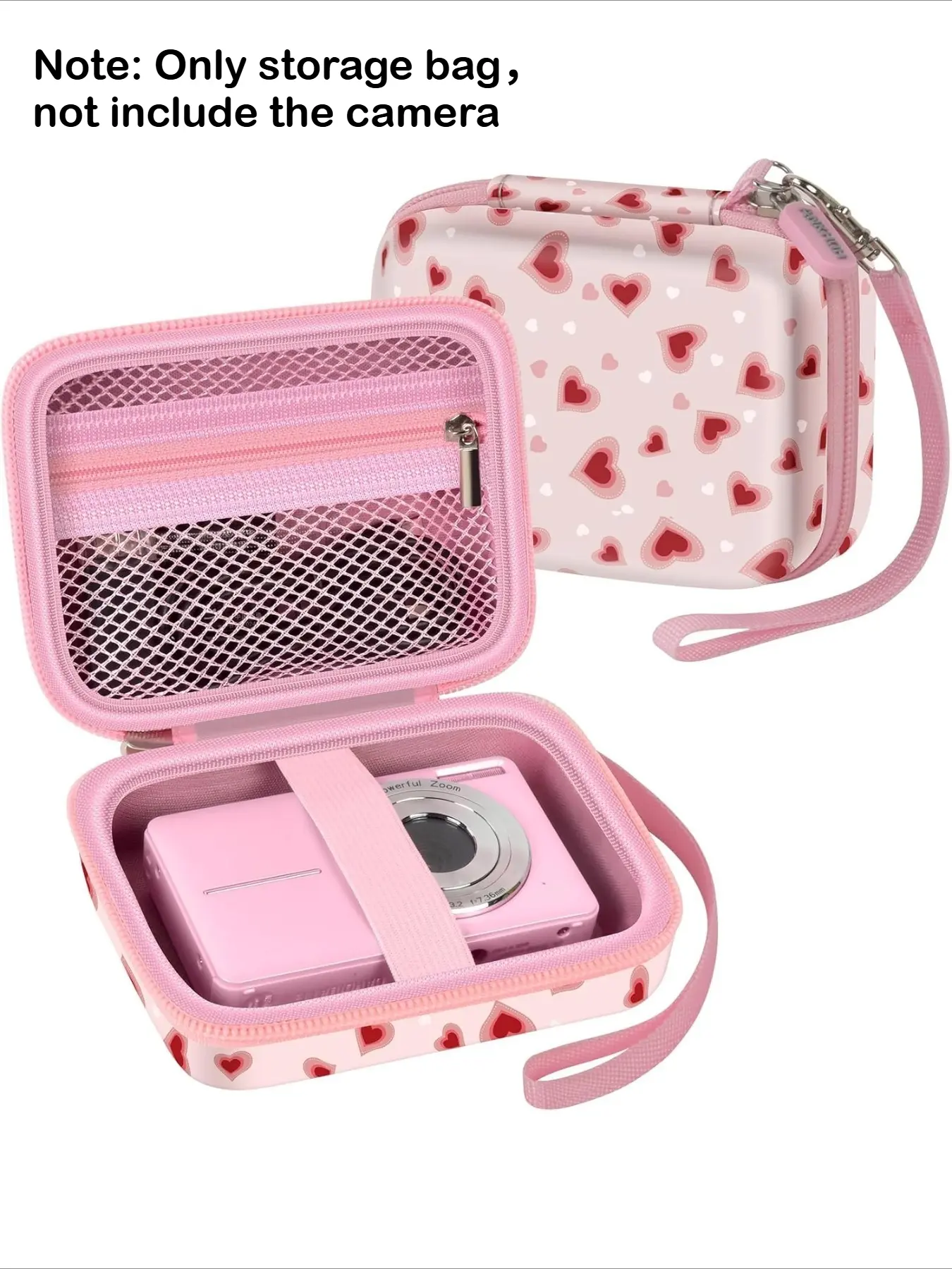 Digital Camera Case for CAMKORY for Kodak Pixpro for VAHOIALD FHD 1080P for QUOLODOO for Fleafer for Polaroid for Canon Small Cameras Holder Bag Camera Storage Bag Camera Zipper Bag Camera Accessory (Box Only)