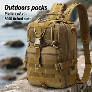 Multifunctional Outdoor Backpack with MOLLE System 600D Oxford Cloth Waterproof Durable Travel Bag for Hiking Travel Fishing Camping Boarding Gift for Men Fathers