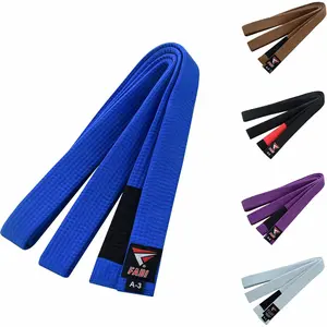 Brazilian Jiu Jitsu BJJ Belt for Men & Women with Ranking Stripe Sleeve for Gi Training & Competition