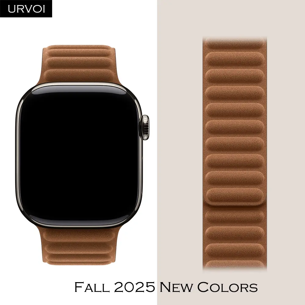 URVOI FineWoven Magnetic link for Apple Watch Ultra band for iwatch series 11 10 9 8 7 6 SE54 strap magnet loop buckle 42mm 45mm 46mm 41mm 49mm Smart Watch Straps Smartwatch Accessories