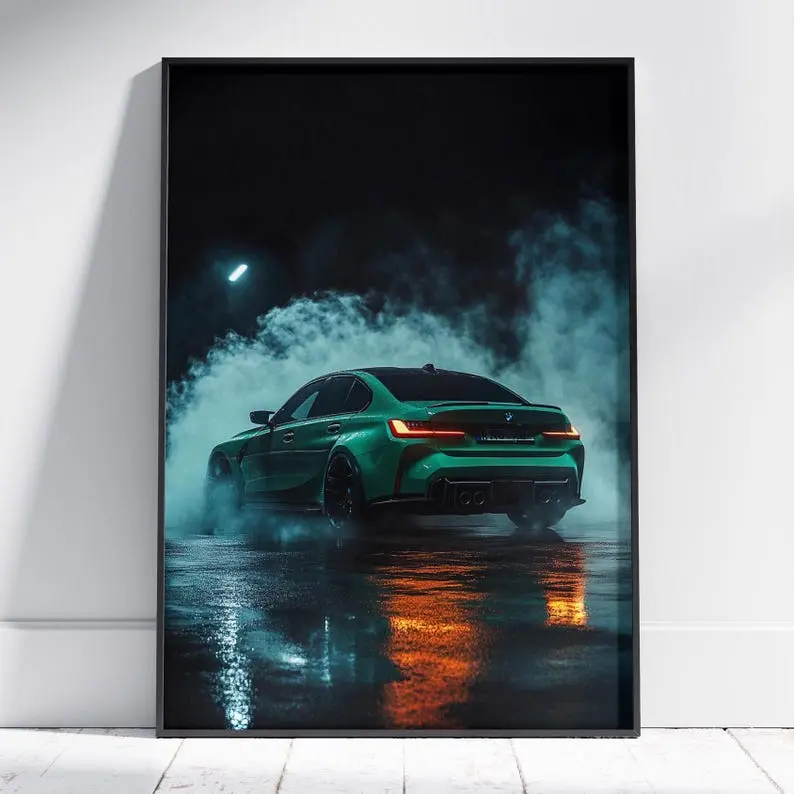 BMW G80 M3 Competiton print, Super car, Automotive wall art, Hyper car, BMW M3 wall art, German super car, BMW poster