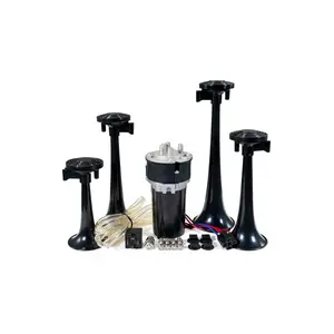 HornBlasters Tequila Musical Electric Horn 12-Volt | 127.7dB | 4 Trumpets | 72" Air Line | Durable & Easy Install | Car Accessories