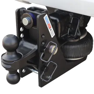 Shocker HD 20K Max Black Air Receiver Hitch with Combo 2" & 2-5/16" Balls