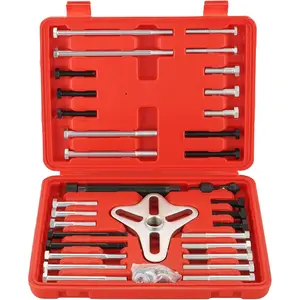 46-Piece Harmonic Balancer Puller Set Comprehensive Flywheel Puller, Automotive Steering Wheel Puller Kit, Crankshaft Pulley Removal, Gear Puller, Flange Type Puller