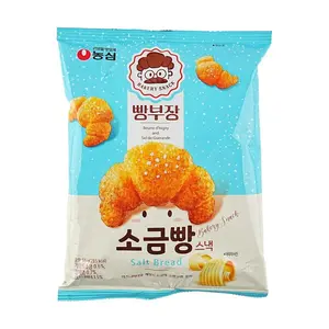 Nongshim Bread Manager Salt Bread 1.94 oz - Crispy Bean Snacks & Savory Korean Snack Experience - Perfectly Salted & Crunchy Snack Bites