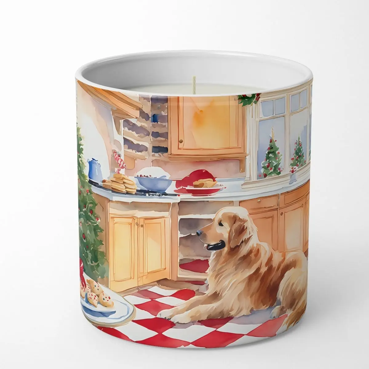 10 oz Golden Retriever Christmas Cookies Decorative 100 Percent Soy Candle