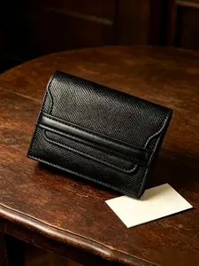 Compact Multi-Layer Card Holder, Leather ID Wallet for Commuters, Small Size Business Cards Organizer, Durable and Stylish Design, Debit Card Covers