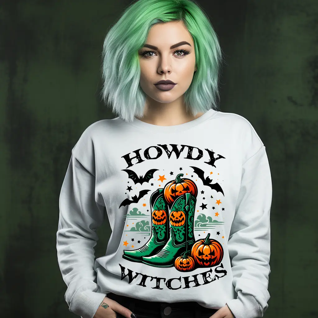5-Pack or 10-Pack Howdy Witches DTF Heat Transfer - DIY TShirt Printing