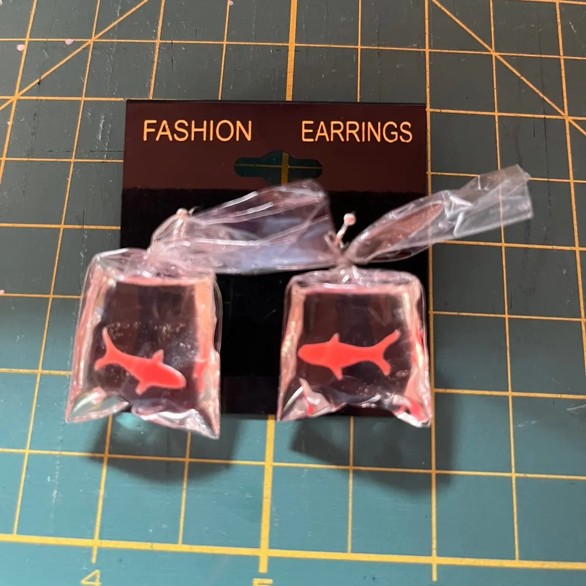 Goldfish in a Bag Earrings