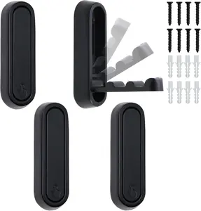 Folding Wall Hooks 4 count Heavy-Duty Coat Hangers for Hanging Coats Bags Backpack Hat Headphone Purse | Wall Mounted Hooks Simplify Your Life (Matte Black)