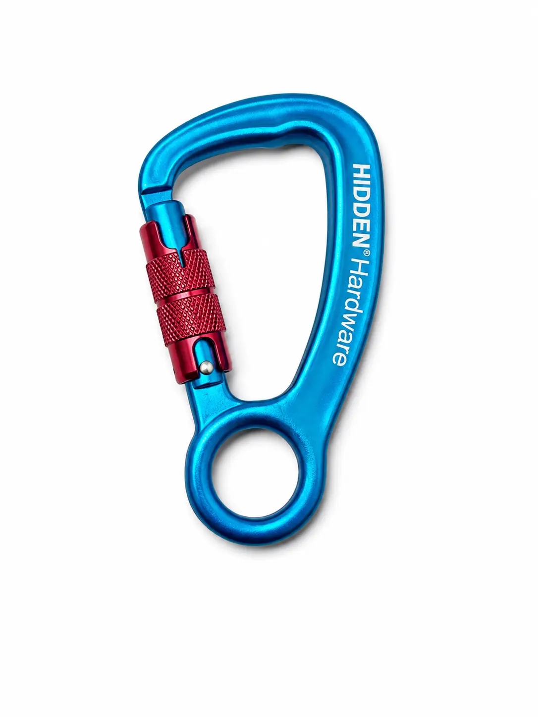 HIDDEN NY Oversized Teal Climbing Gear Carabiner - XL, Modern Screw-Lock Gate, Ideal for Keys/Bottles, Charcoal, Aluminum, Lightweight, Portable, Unisex, No, Carabiner Clip, Red, Keys/Gear