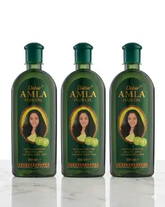 Dabur Amla Hair Oil 300ml (3 Pack) – Ayurvedic Indian Oil for Stronger, Moisturized & Frizz-Free Hair | Men & Women