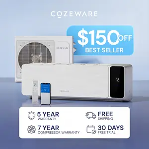 【Two packages】Cozeware 20SEER2 Mini Split Air Conditioner 12K/18K/24K BTU 115V/230V Heat Pump Compatible with Wifi Alexa Cools Up to 750 Sq Ft for Living Room Bedroom Study Loft