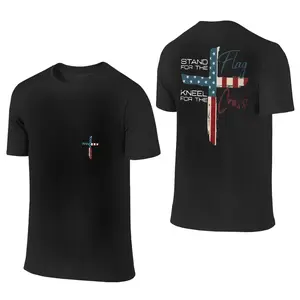 "Stand for the Flag, Kneel for the Cross" Patriotic Faith-Based T-Shirt for Men Women