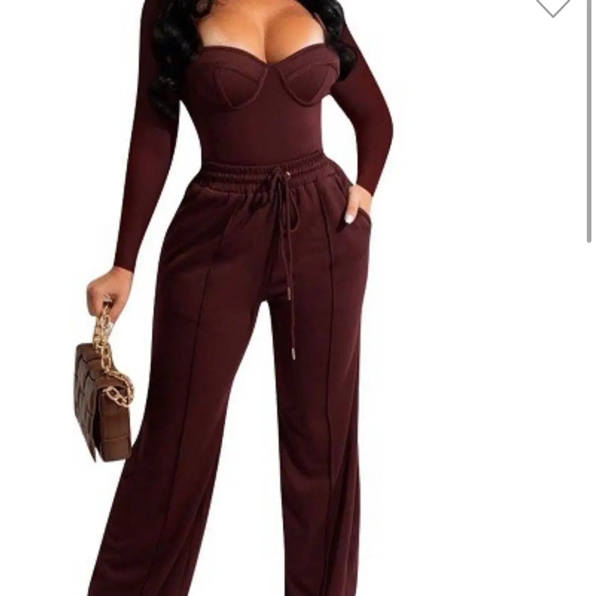 Cocoa 2 Piece Sweatpants Set - Brown