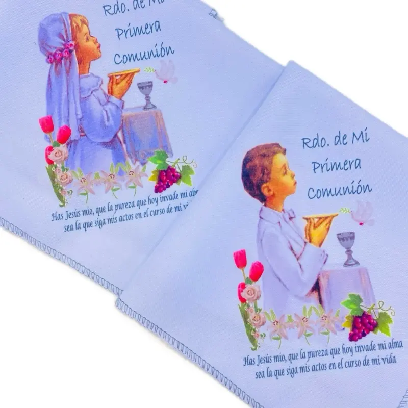 Holy First Communion Ceremony Disposable Polyester Napkins - 12 pcs, 10x10" Tableware Favors for Primera Comunión Recuerdos, Available in a Variety of Colors
