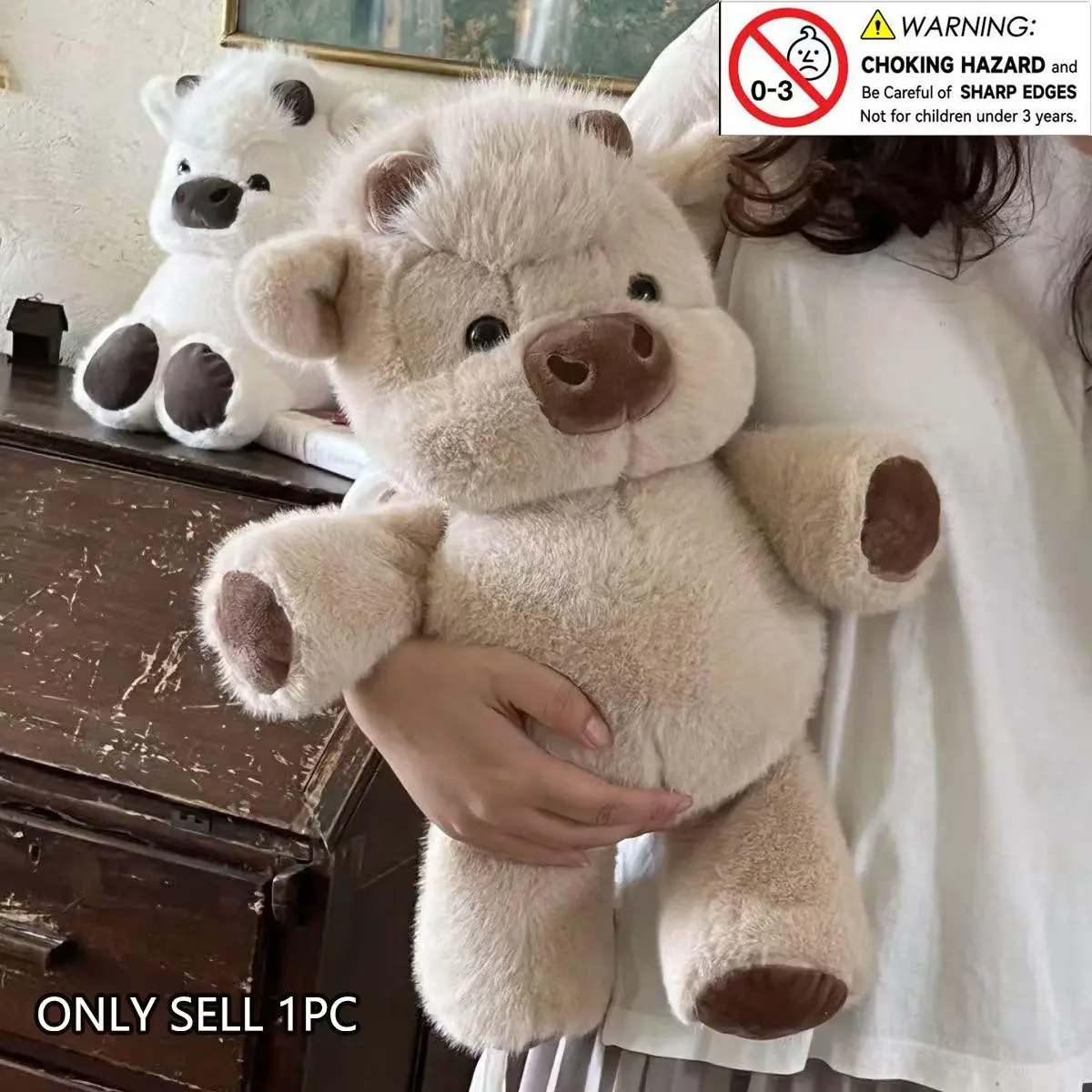 Running Highland cow Soft Adorable Cow Stuffed Animal Stuffed Plush Toy for Kids, Perfect Birthday Gift, Stress Relief, Valentine's Day, Mother's Day, Graduation, Wedding, Unisex