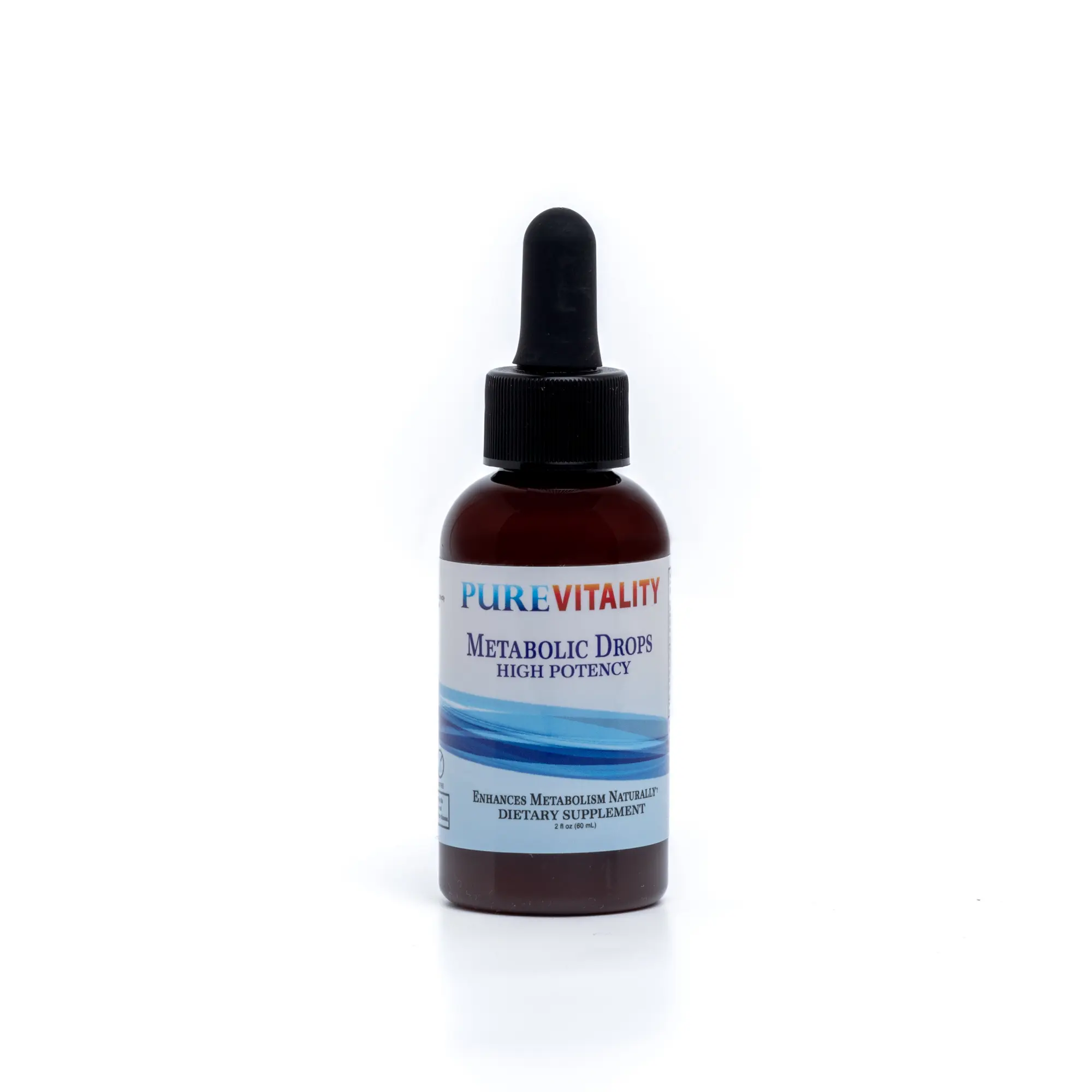 Pure Vitality Metabolic Drops | Tailer Made Fusion of B Vitamins, Antioxidants, Botanicals, and Amino Acids, Made in the US | 60 Servings