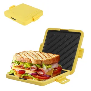 Microwave Sandwich Maker Panini Machine, Non-Stick Food Grade Tray, Quick Cooking, Adjustable Power & Time, Suitable for Bacon, Chicken Wings, Steak