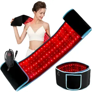 Red Light Therapy Wrap Belt for Body, Wearable Large Pad for Waist, Back, and Stomach Muscle Support & Daily Comfort, 660nm/850nm Light Device with Controller