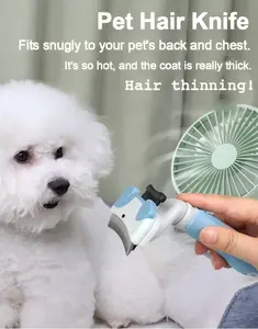 Pet Hair Thinning Knife - Deshedding Tool for Dogs & Cats - Ergonomic Grooming Comb to Remove Loose Undercoat - Fits Snugly for Back & Chest - Safe Pet Cleaning Supplies for Thick Coats