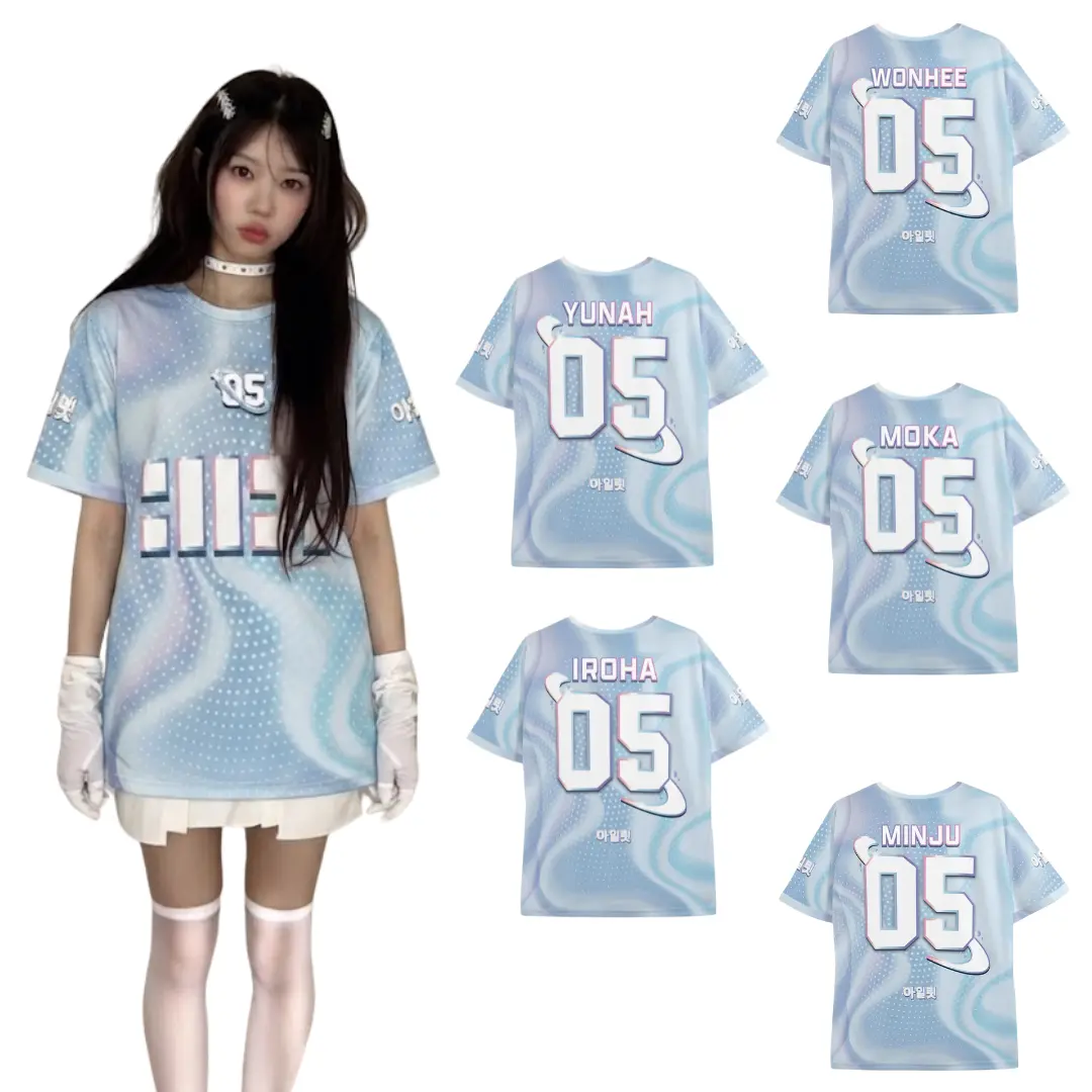 ILL-IT Inspired Korean Pop Soccer Jersey, Unisex Tricot Football Shirt, Breathable Athletic Sports Tee