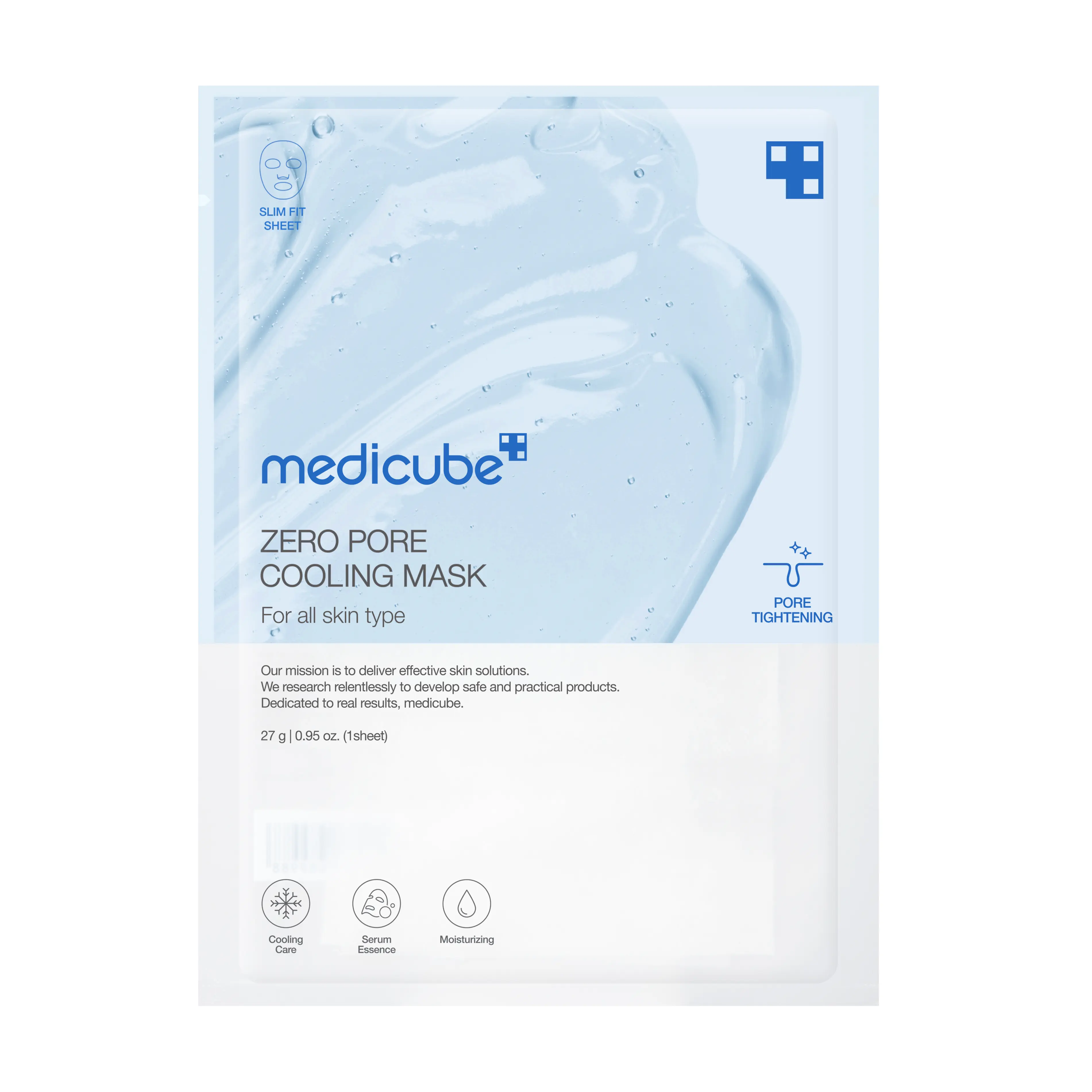[LIVE Exclusive] [medicube] Zero Pore Cooling Mask 5ea l Medicube Skincare Sheet Mask Face Masks Calming Hydrating Kbeauty Korean skincare
