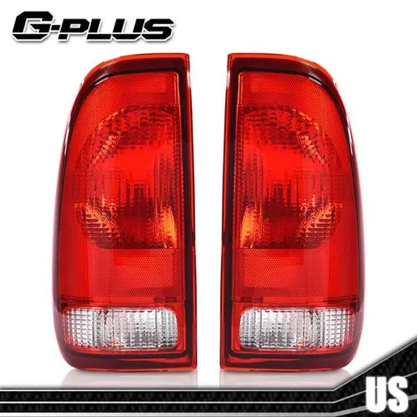 G-PLUS Rear Taillights Set of 2 (LH & RH) - Car Exterior Upgrade Lights for Car, Automotive Lighting Accessories, Fit for 1997-2003 Ford F-150 & 1999-2007 F-250 Super Duty, Reflective, Light Enhancement, Red Led Tail Lights Lighting Assemblies & Component