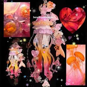 [NEW] Updated Colors Handmade Jellyfish Keychain, Unique Ocean Gift, Gift for Friends, Birthday Gift, Ocean Lover