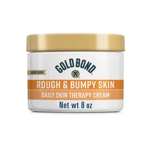 Gold Bond Rough & Bumpy Daily Skin Therapy Cream, 8 oz., With 7 Moisturizers & 3 Vitamins Skincare Skin Repair Hydrating Bha