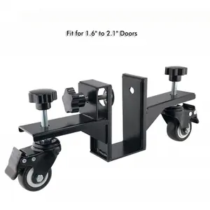 Adjustable Caster Mount Bracket with 3" Swivel Caster Wheels, Heavy-Duty U-Shaped Support Stand with Lockable Casters for Tractors, Planters & Equipment Stands