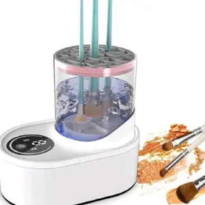 3-in-1 Electric Makeup Brush Cleaner & Dryer – USB Rechargeable Portable Cosmetic Brush Washer