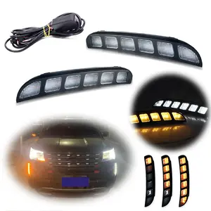 Brand new and quality For 2016 2017 2018 2019 Ford Explorer Front Bumper Switchback LED DRL Sequential Signal lamps Lights
