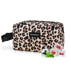 Cerbonny Mini Freezable Bag for Women, Mature Leopard Print, Little Cooler Bag, Small Snack Bag, 3 Cans Capacity TikTokShopBlackFriday