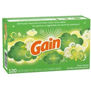 212 MAIN Gain Dryer Sheets, 120 Count, Fabric Softener, Wrinkle Reducer, Household Large Appliance Accessory