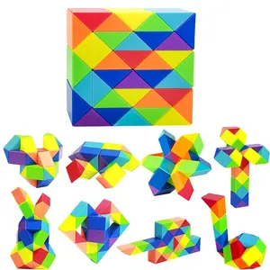 Magic Snake Cube Twist Puzzle 7836 Wedges Brain Teaser Games For Kids Montessori Educational Toys