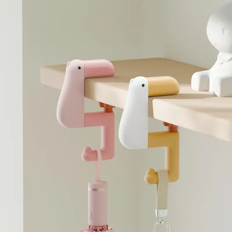 Cute Duck Backpack Hook, Adjustable Desk Organizer for Students, Classroom Table Side Hook, Durable School Accessory, Space Saving Organizer