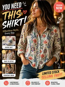 Women's Retro Boho Sheer Top - V-Neck Floral Patchwork Print T-Shirt women blusas over size grey tshirt