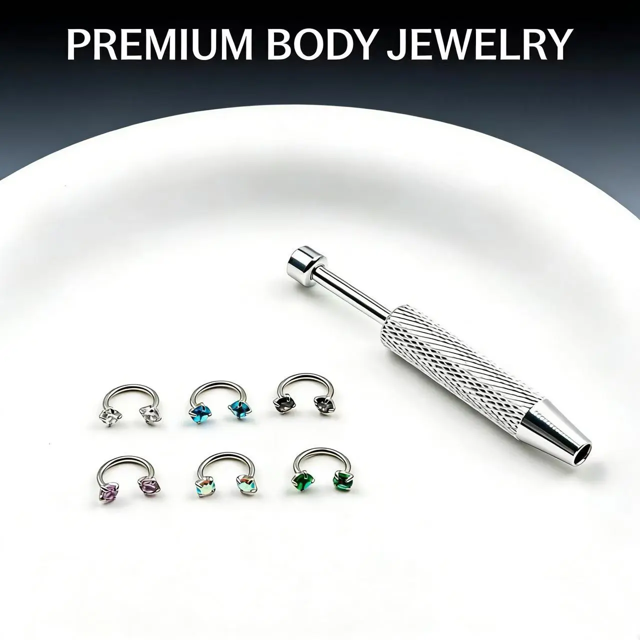Women's 6PCS 18G Nose Rings Set - Medical Grade Hypoallergenic Nickel-Free Stainless Steel 8mm Internal Threaded Horseshoe Hoops with Free Ball Tool, Sparkling CZ, Waterproof Unisex Cartilage Earrings for Sensitive Skin Nose Piercing Daily Wear