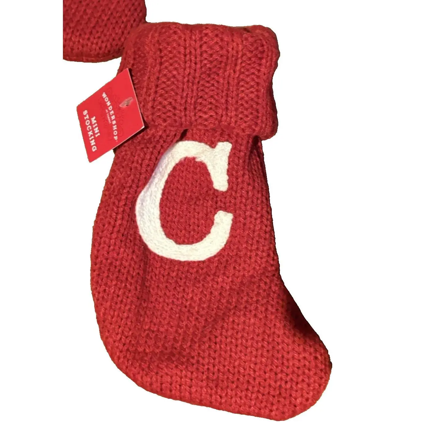 Wondershop Mini Knit Christmas Stocking – Letter C