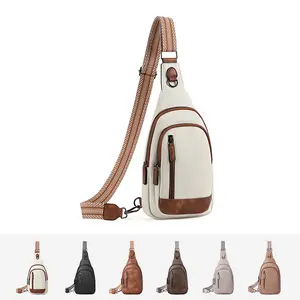 CLUCI HolidayHaul Sling Bag for Women Men Crossbody Leather Large Sling Backpack Fanny Packs Chest Bag for iPad Travel Hiking Cycling Gift Trendy Crossbody Bag for Daily Use Durable