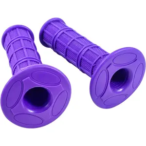 7/8" Universal Soft Rubber Anti-Slip Motorcycle Hand Grips - Mini Off-Road Grips for 50cc-125cc Pit Dirt Bikes, ATVs, Quads, Rubber Grip Grips