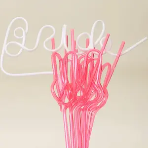 1 piece white Bride Straw and 10 pieces pink straws set, Drink Accessories, Drinking Straw Camp beach pool disco Bachelorette hen do Party Bridal Shower Girls Trip wedding Decoration Bride To Be Bridesmaid maid of honor Gift Straw Combo Straws