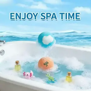 12 Pack Kids Bath Bombs with Surprise Sea Animal Toys Inside, Fizzy & Colorful Bath Balls for Toddlers 3+, Great Birthday Gift for Boys & Girls