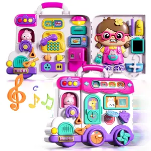Musical Christmas Tabletop Decoration Board - Interactive Festive Home, Party Decorative Display with Visual Elements