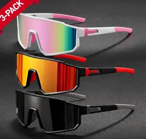 3-Pack Premium Polarized Athletic Sunglasses: Universal Fit for Cycling, Running, and Outdoor Lifestyle. UV400 Protection & Stylish Design for Men and Women.