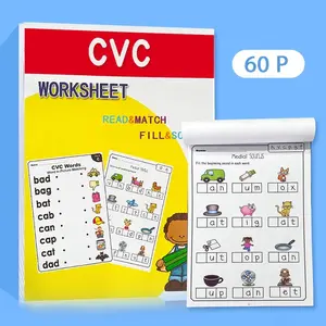 Full Set English Cvc Root Natural Spelling Cards Phonics Point Reading Cards Vowel Words Children Early Learning Practice Book